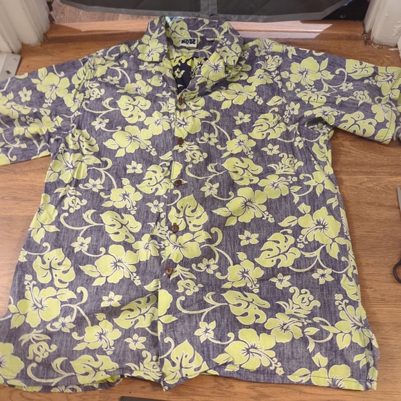 Toes On The Nose Other - VTG Toes on the Nose Mens XXL Reverse Print Hawaiian Floral Shirt USA Made